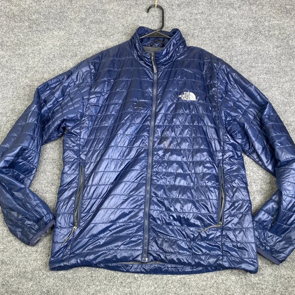 The North Face Mens Thermoball FlashDry Puffer Jacket Navy Blue Size Medium